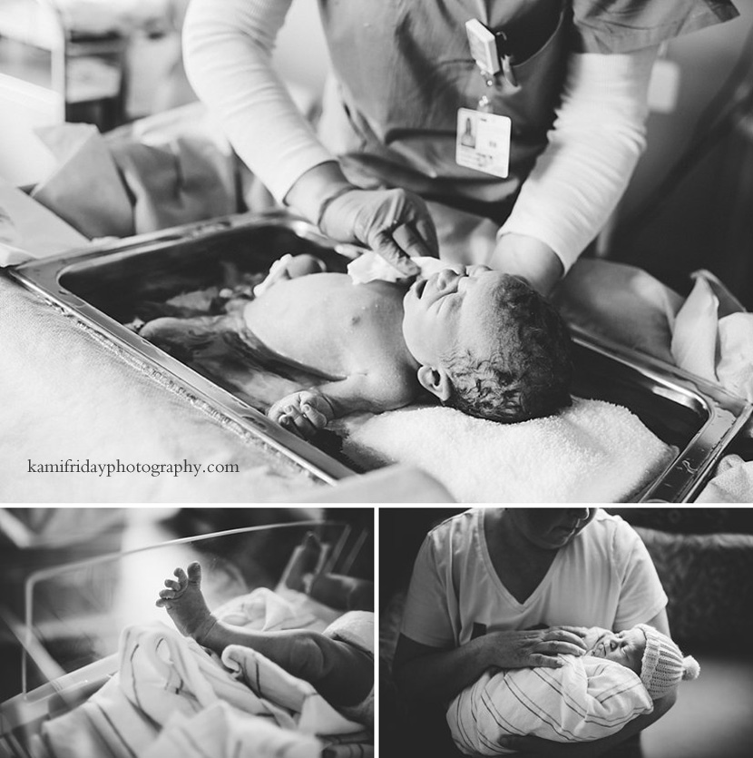 Newborn boy is photographed during his first bath at St. Joes in Nashua NH