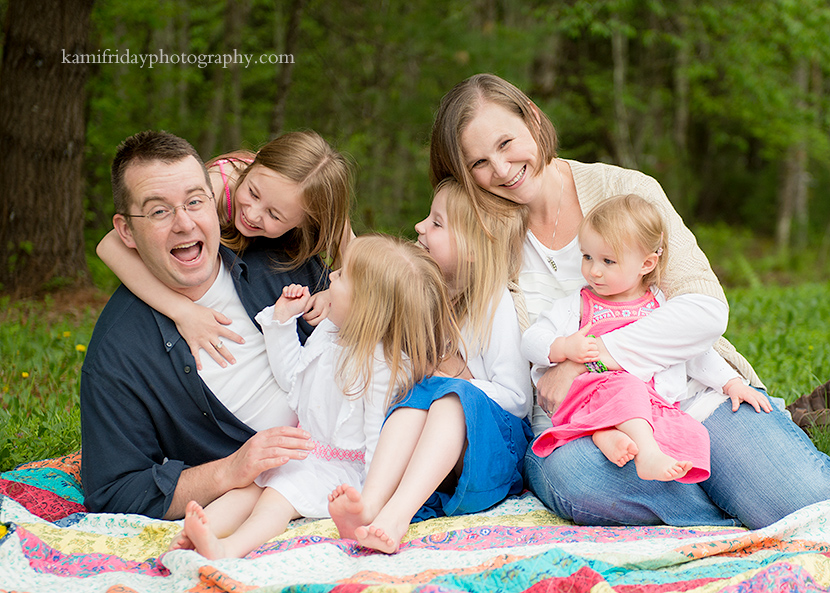 Nashua NH family photographer captures a Brookline family's laughter