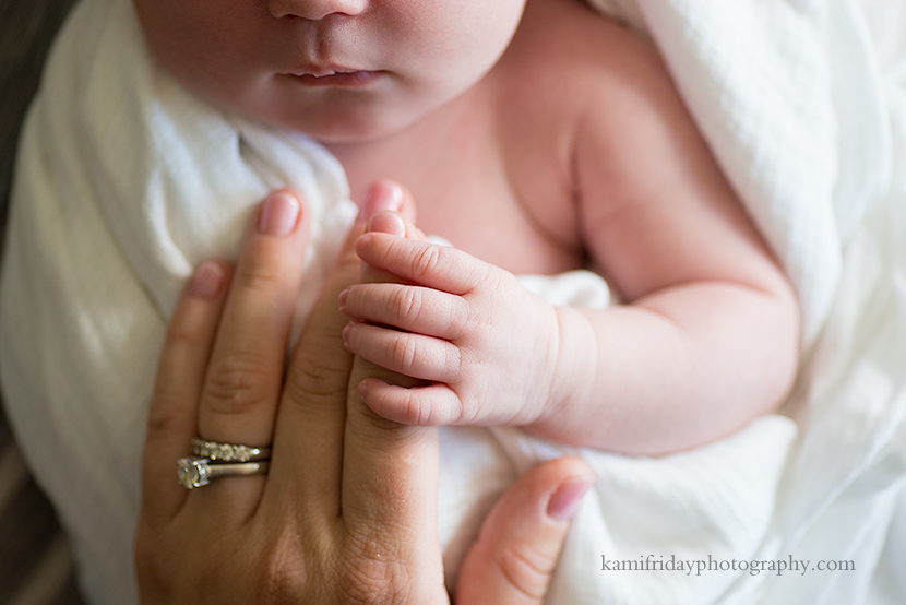 Hollis NH newborn photographer closeup of hands