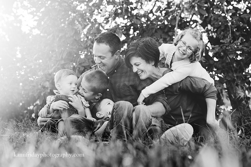 Groton MA family portraits at Hollis NH orchard photo