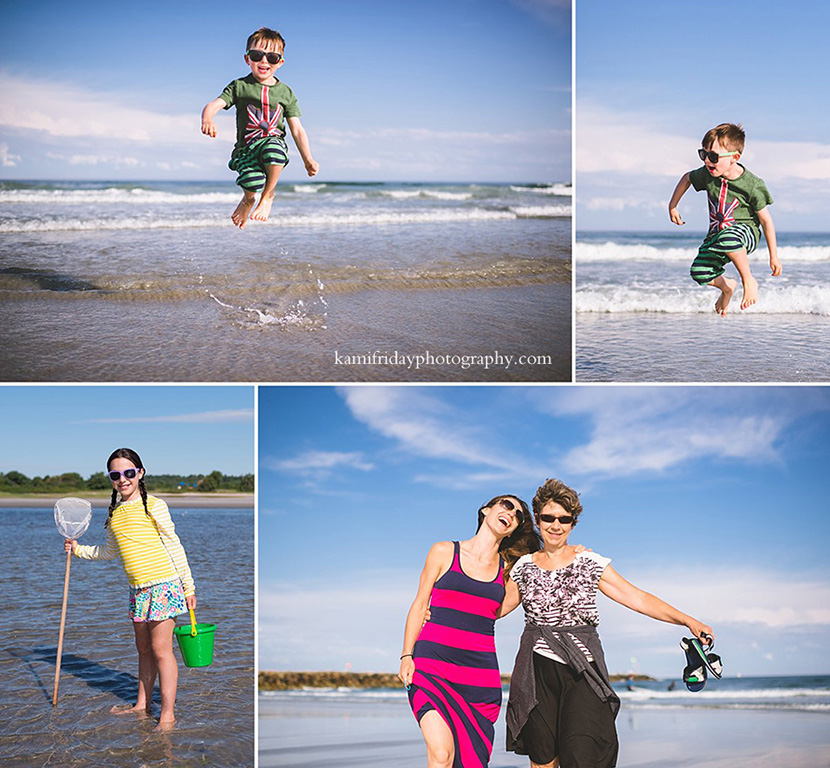 Wells Beach Maine family vacation photography