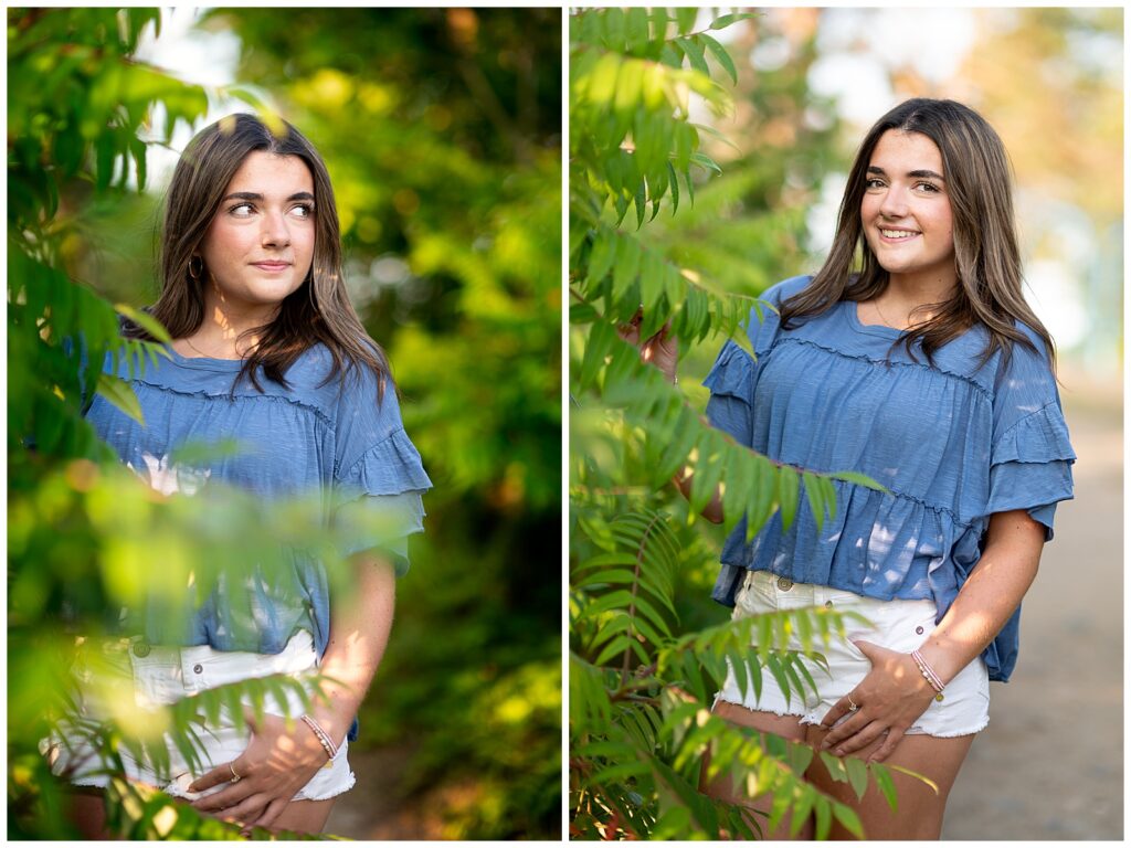 Teen girl poses among greenery at Ordione State Park