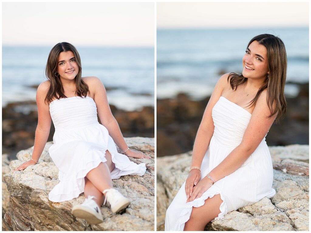 NH Seacoast Senior Photographer, Kami Friday, photographs senior girl at Ordione State Park